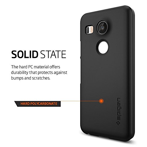 Spigen Thin Fit SGP11756 - Funda policarbonata para Nexus 5X  ajuste exacto  color negro