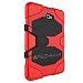 Produktbild TECHGEAR® (Schutzhülle für Samsung Galaxy Tab A 25,7 cm 2016 (SM-T580 Serie) Robuste Schutzhülle Design Stoßfester Panzer lange Überlebenszeit mit abnehmbaren Ständer Schule, Kids, Bauunternehmer Fall rot rot Galaxy Tab