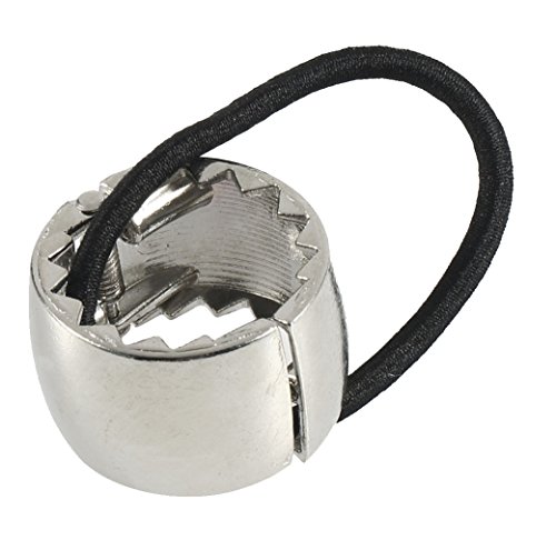niceeshop(TM) Punk Cuff Wrap Hair Styling Ring Mirror Metal Ponytail Holder,Silver