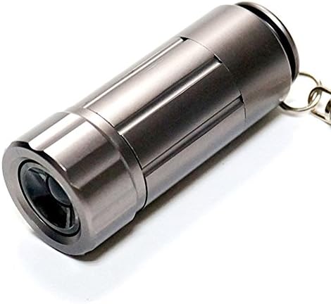 KENO Mini USB Rechargeable LED Keychain Flashlight Battery Powered Flashlight Key Chain Flashlights Small Flashlight Torch Light Aluminum LED Keychain Flashlight(1 pack,Silver)