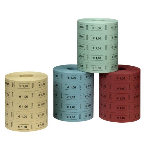 10733368 lot de 5 x 1000 étiquettes de prix colorées 1 euro
