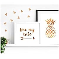 Dreiecke Konfetti Wandsticker, Möbelfolie in Gold, Silber oder Kupfer - 32 Stück. je 4,5 cm