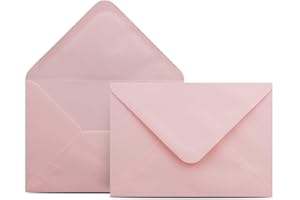 ‎COLOURS 4-YOU BY GLÜXX-AGENT 75 Briefumschläge DIN C6 Rosa - 11,4 x 16,2 cm - Kuverts mit 100 g/m² Nassklebung spitze Klappe - Umschläge ohne Fenster - Colours-4-you