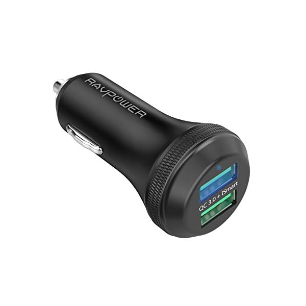 RAVPower Auto Ladegerät mit Doppelten QC 3.0 Anschlüsse