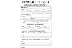 SOCIAL CRAZY NEW CARTELLO SEGNALETICO - Centrale Termica fondo bianco - Adesivo Extra Resistente, Pannello in Forex, Pannello In Alluminio (PANNELLO IN ALLUMINIO 20X31 cm)