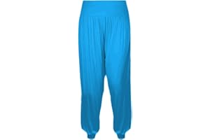 GUM & BERRIES Girls Harem Pants Ali Baba Trousers Loose Casual Baggy Pant Sports Dance Elastic Yoga Leggings Childrens Neon Flared Fancy Dress Kids Comfy Relaxed High Waist Trouser 5-14 Years