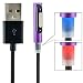 Produktbild Saxonia Magnetladekabel mit LED Lila für Sony Xperia | Magnetic Charger