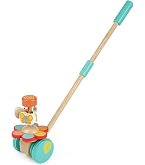Bigjigs Toys Canard à Pousser En Bois - Jouet Éveil Motricité Bébé Dès 12 Mois