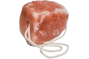 DARLIES Organic Pink Himalayan Rock Salt Lick with Rope - 1kg Small Lick - Horse Livestock Licking Salt Supplement Treat - Direct from UK Importer!