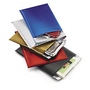 Preisvergleich Produktbild 1 Verpackungseinheit (100 Stück) farbige Luftpolster-Versandtaschen<br / >Innenmaße: Öffnung 230 mm x H 320 mm<br / >DIN A4, 36 g<br / ><b>Fb. Silber< / b>