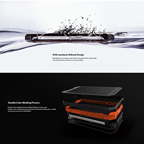 Telefonia Mobile Smartphone in offerte,Blackview BV4000pro IP68 Antipolvere Impermeabile 3G Dual SIM Quad Core 4.7'' HD Touchscreen IPS Android7.0 Smartphone,2GB RAM+16GB ROM,8MP/2MP,3680mAh