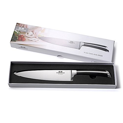 GA Homefavor 20 cm Kochmesser Allzweckmesser Küchenmesser mit Präzisions-Schneidekante, Ergonomischem Griff in Geschenkverpackung - 2