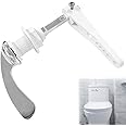 CAEEKER Toilet Flush Handle, Alloy Cistern Lever Handle Universal Handles Victorian Style Replacement Kit for WC Tank, Chrome Plated, Silver