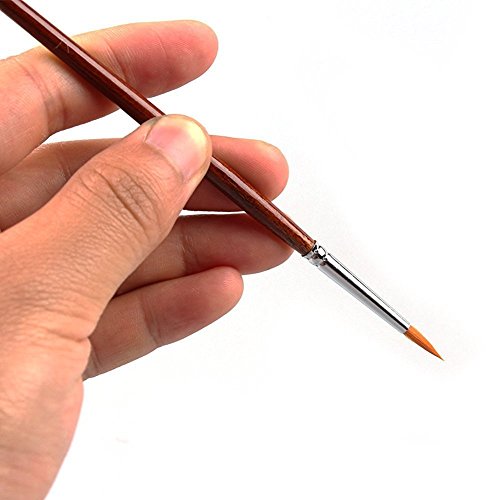 supass Pinsel-Set Miniatur Pinsel für Öl Acryl Aquarell Nail Künstler Malerei 7 pcs - 5