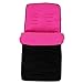 Universal Baby Stroller cosytoes Liner Buggy Padded Luxury Footmuff (Black/Pink)