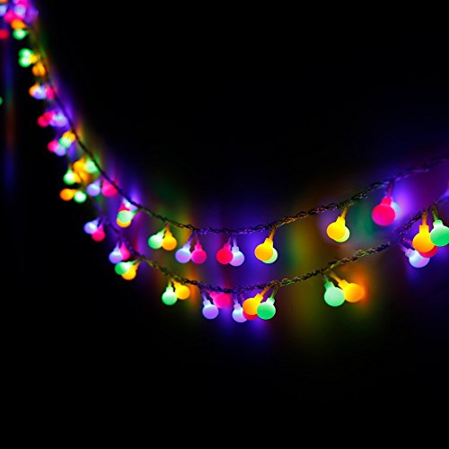 LE 100er LED Kugel Lichterkette 10M Mehrfarbig 8 Modi mit Memory-Funktion für Innen Außen Party Weihnachten Dekolampe (RGB) - 7