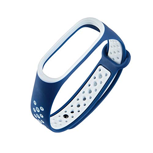 Preisvergleich Produktbild Zweifarbiges wasserdichtes Silikon einstellbares Ersatzarmband Uhrenarmband Armband Zubehör mit zweifarbiger Abdeckung Smart Armbandabdeckung Silikonarmband für Xiaomi Mi Band 3 Fitness Tracker