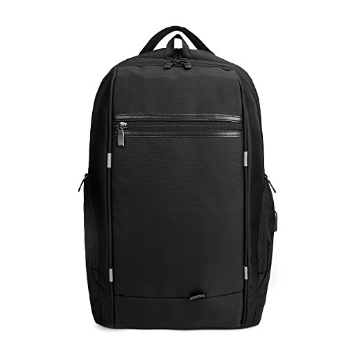 17 3 Zoll Laptop Rucksack mit USB Anschluss  Airkoul Wasserdichter Rucksack  Fasst Laptops und Notebooks bis zu 17 Zoll  Schwarz