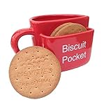 Biscuit Pocket Becher mit Keksfach, Groß in Rot