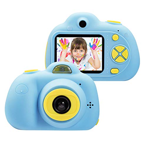 Preisvergleich Produktbild Vetté Digitalkamera Für Kinder mit 16GB MicroSD Speicherkarte - Eingebauter Akku, 2 Doppelobjektivkamera, 8MP, 1080P HD Videofunktion, TFT LCD Bildschirm Kindergeschenk (Blau)