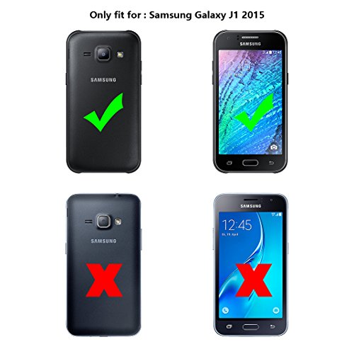 H  lle Galaxy J1 2015  Galaxy J1 2015 Bumper  Galaxy J5 2015 Flipcase  Galaxy J1 2015 Wallet Case  Moon mood   PU Leder Schutzh  lle f  r Samsung Gala