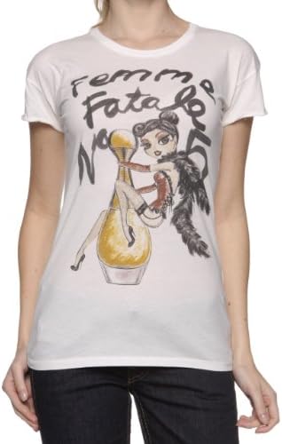 Magazzini del Este Graphic Tee FEMME FATALE, Color: Cream, Size: XS