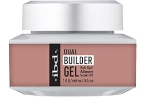 IBD Dual Builder Gel – Warm Nude – miękki żel i żel przyczepny do trwałego przedłużania paznokci – delikatne odklejanie – utwardzanie UV/LED – 14 g