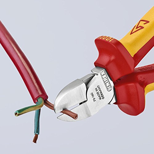 KNIPEX 70 26 160 Seitenschneider, bündiges Schneiden bis Ø 4,0 mm, isoliert und VDE-geprüft, 160 mm - 8