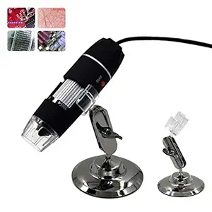 BESTOW 50x-500x USB Digital Microscope Endoscope 8LEDs Adjustable with Stand and Snap Zoom Button for Educational Biological Business Purpose