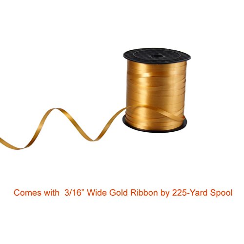 150 Pack Gold Schwarz Weiß Latex Party Ballons 12 Zoll mit Curling Ribbon für Geburtstag Hochzeit Dekorationen von Paxcoo - 3
