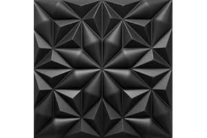 ‎DECCART Deccart 3D Wandpaneele Wandverkleidung 50x50cm | Deckenpaneele (12m², Onyx Schwarz)