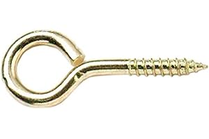 MERRIWAY Bulk Hardware BH03572 Occhiello a Vite in Acciaio, 40 mm, Bianco, Set di 10