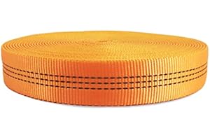 NewDoar Correa de nailon de 2,5 cm con certificación CE UIAA, correa de escalada tubular, correa resistente para rescate, escalada, arneses, trabajo en roca y extinción de incendios