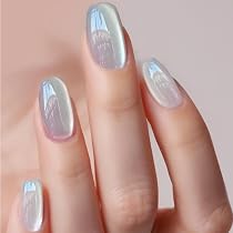 Kaichen Cat Eye Press On Nails – Silber Glitzer-Kurznägel Zum Aufkleben, 24 Stück Inkl. Klebeetiketten & Zubehör