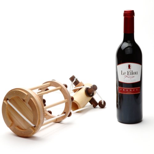 Preisvergleich Produktbild MonsterZeug Weinflasche Puzzle, Holz Weinflaschenpuzzle, Flaschenpuzzle, Flaschensafe, Weingeschenke, Flaschengefängnis, Geduldspiel, Flaschentresor, Denkspiel, Geschicklichkeitsspiel, Knobelspiel