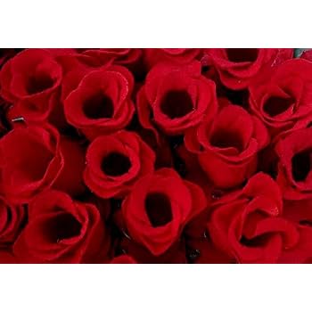 Buy Craft Street Velvet Red Rose Kali Flower For Home Decoration