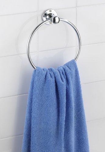 WENKO 17876100 Handtuchring Basic, Edelstahl rostfrei, 21 x 23.5 x 6.5 cm, Glänzend - 2