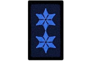 ‎CAFÉ VIERECK Café Viereck ® Polizei Mini Rangabzeichen - Patch mit Dienstgrad - Gestickt mit Klett – 3 x 5 cm (Polizeimeister (PM))