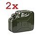 Produktbild HP PFEFFERKORN_bundle 2X Stahlblech-Benzinkanister Jerry Can with Safety Pin 10L 35,5 x 17,5 x 28 grün