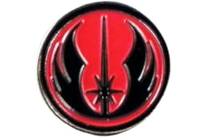 MAINLY METAL Broche en métal émaillé Star Wars Ordre de Jedi Warrior (rouge et noir)