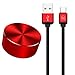 Produktbild USB C Kabel Aufrollbar Typ C Ladekabel Ausziehbar, USAMS Einziehbar bis 1M Type C Datenkabel für Samsung Galaxy S9 +/S9 S8 plus/S8 Note 8 A3 A5 A7 2017, LG G5 G6 V20 V30, Huawei P9/P10/P20 honor10/8/9 Mate 9 10, Sony Xperia XZ, HTC 10/U11 (USB C, Rot)