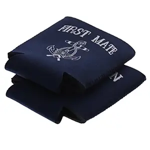 Spograde 2pcs Captain First Mate Beer Tin Can Cooler Sleeve Holder