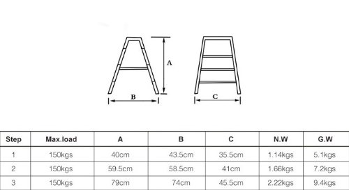Stehleitern Doppelstufenleiter Bockleiter Trittleiter Form A J1 - 4