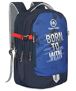 Hyper Adam Born to Win 33 Liter / 20 inch Laptop Backpack Anti - Theft Bag (Navy Blue)