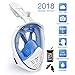 Produktbild Tauchmaske Schnorchelmaske, Panorama Vollmaske Vollgesichtsmaske Anti-Fog und Anti-Leck-Technologie Tauchermaske mit Schnorchel, 180° Sichtfeld, Silikon Anti-Beschlag, GoPro Kamerahaltung, Easybreath für Kinder und Erwachsene, Wasserdichte Tasche und Ohrstöpsel (L/XL)