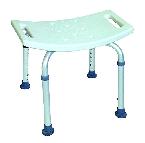 ObboMed MU-5450 Banco para Baño y Ducha, Asiento, Silla para Ancianos, Mayores, Seniors, Minusválidos y Discapacitados; Blanco