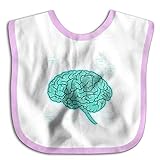 Waterproof bibs Green Brain Funny Baby Bibs Burp Infant Drool Toddler Absorbent Bibs