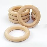 Wooden Teether Rings Baby Teether Spielzeug Natural Unfertige Diy Ahorn Ring Baby Greifen Spielzeug - 4