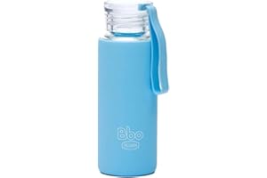 Bbo Irisana Botella De Vidrio Capacidad 330 Ml De Borosilicato con Funda De Silicona 260 g