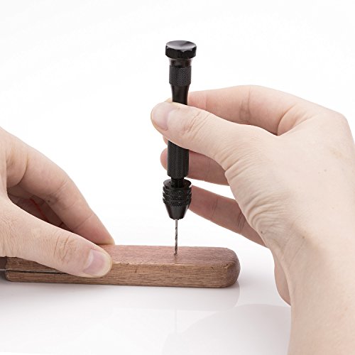 ZWOOS Handbohrmaschine Set – Mini Bohrmaschine und 25 Pcs Spiralbohrer Für Handwerksbohrungen und Holzbearbeitung. - 6